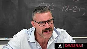 Bratty student Coco Lovelock rides teacher's monster cock in classroom