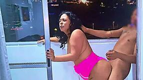 Latina Slut Sucks and Fucks Huge Cock on Medellin Balcony as Cars Zoom By!