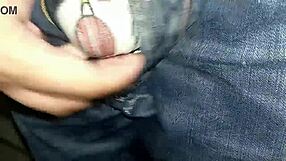 colombian drunk squirts jeans in wild orgasm
