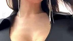 stepmom's big natural tits bounce as she struts outside teasing everyone