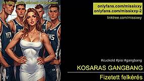 hungarian babe takes gangbang from basketball team in asmr roleplay