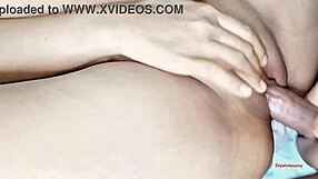 perfect shaved pussy lips stretched by boyfriend's hard cock pounding