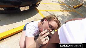 desperate miami housewife sneaks huge stranger cock outdoors on busy street