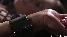 whoa small tits sub bound tight gets whipped hard!