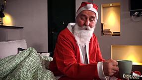 Santa Pounds Pretty Redhead Teen's Tight Pussy For Xmas