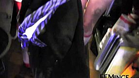 whoa, watch blonde stepsis get fingered and seduced hard in the cafe!