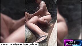 Penelope Olsen Fucked Hard Outdoors by Stepbrother in River