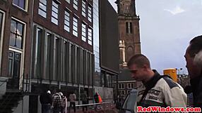dutch hooker slurps and strokes cock before riding it hard