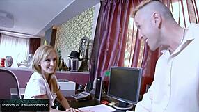 Slutty Blonde Fucks Horny Guy Wild!