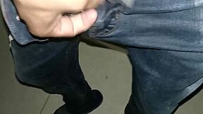 colombian drunk squirts jeans in wild orgasm
