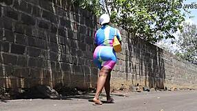 imagine big booty ebony milf riding monster cock doggystyle till creampie