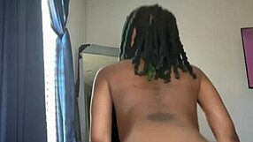 Skinny Young Twerks Fat Black Ass on Muscular Bodybuilder