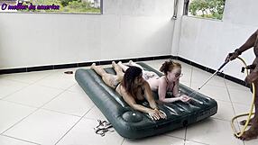 boy earns hard fucks from two grateful sluts after simple task
