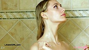 Stunning Blonde Model's Shower Tease Makes You Throb?