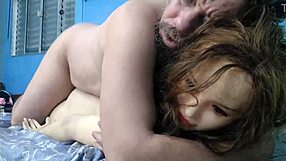 punk fuck doll gets pounded hard by fat old guy in crazy fetish sex realistic doll action