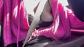 artemisia love flashes juicy tits on car ride