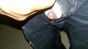 colombian drunk squirts jeans in wild orgasm