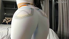 Emanuelly Raquel Teases Jeans Twerk Camel Toe Blowjob