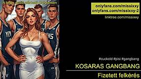 hungarian babe takes gangbang from basketball team in asmr roleplay