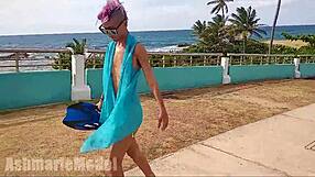 A daring hairy latina teen explores wet pussy thrills underwater by the pool.