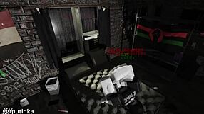 Comgirl fucked hard in Roblox condo after Der Hood play