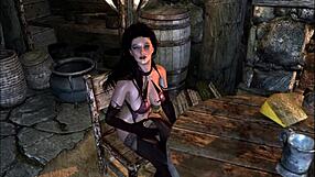 redhead rides massive cock outdoors as clothes rip away wildly