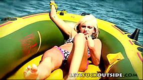 i'm chained to this boat for outdoor survival sex game - fuck me hard now!!