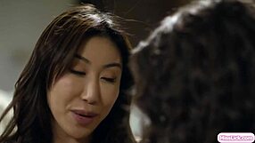 Latina Lesbian Facesits Fingers Asian Girlfriend Pussy