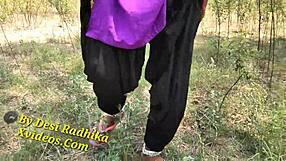 Indian Bhabhi Bent Over Field for Deep Country Ranch Pounding and Outdoor Sex