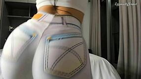 Emanuelly Raquel Teases Jeans Twerk Camel Toe Blowjob