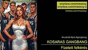 hungarian babe takes gangbang from basketball team in asmr roleplay