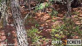 i pound my boyfriend's tight cock deep in the forest by lake