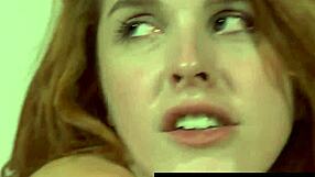 euro redhead amarna miller licks him up before riding hard in stockings