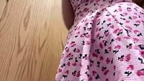 i went crazy fucking her shaved pussy outdoors in public quickie close up orgasm