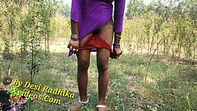 Indian Bhabhi Bent Over Field for Deep Country Ranch Pounding and Outdoor Sex