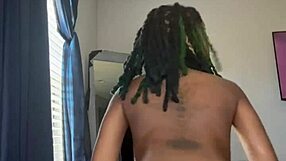 Skinny Young Twerks Fat Black Ass on Muscular Bodybuilder