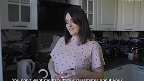 Neighbor ROUGHLY FUCKS Guy Desk Strapon Femdom Cum