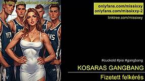 hungarian babe takes gangbang from basketball team in asmr roleplay