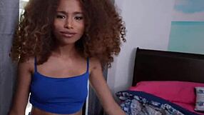 ebony teen 18+ spreads pussy to bribe stepbrother for taboo fuck