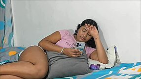 yo, this colombian latina calls her horny stepbrother over for some quick dirty doggystyle pounding