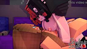 Hey, check out these horny Minecraft lesbians getting it on in the game world