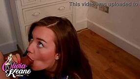 Teen Nurse Deepthroats and Swallows Cum in Homemade Uniform Play