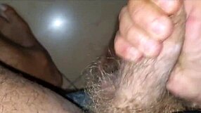 Italian stepson with huge cock arrives fucks bed then closeup cumshot on phone