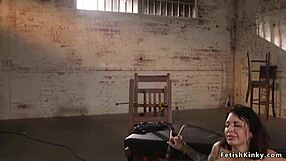 Busty PAWG screams in bondage as she's anal banged gagged and whipped