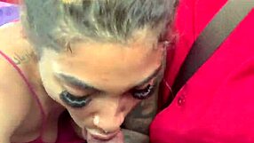 i gave deepthroat roadhead to a huge cock in the car spitting everywhere