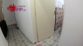 Humiliated cuck husband licks pregnant hairy pussy from clown costume halloween fantasy wife!