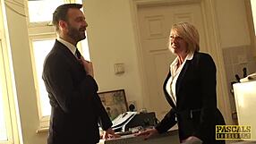 Busty Milf Amy Bent Over Dominated by Pascal White Rough Doggystyle