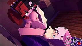Hey, check out these horny Minecraft lesbians getting it on in the game world
