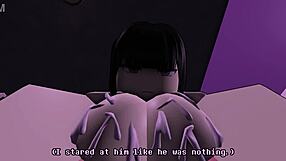 Asian femdom rides and handjobs black cock in roblox parody