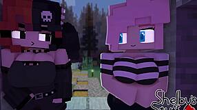 Hey, check out these horny Minecraft lesbians getting it on in the game world